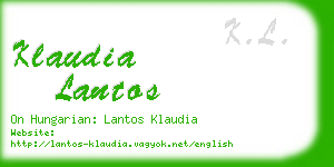 klaudia lantos business card